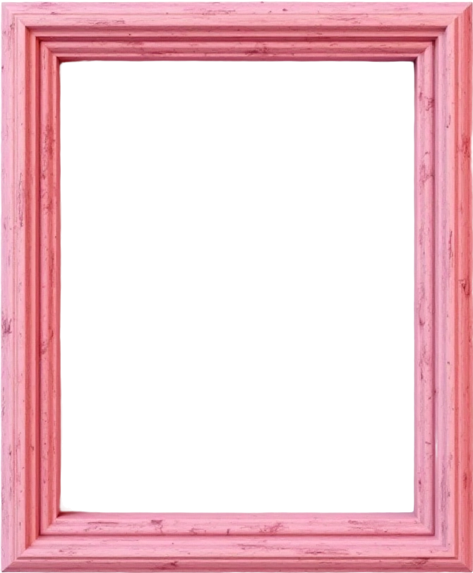 Pink Wooden Frame